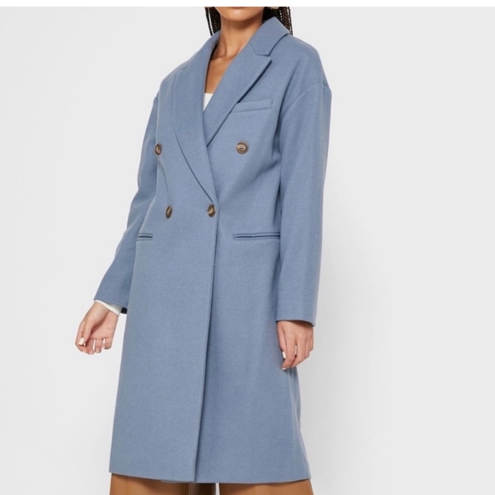 Topshop Brooke Double Breasted Long Coat.